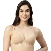 Enamor A039 Perfect Coverage Stretch Cotton T-Shirt Bra- Padded, Wirefree & Medium Coverage Skin