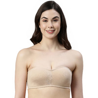 Enamor A019 Perfect Shaping Wirefree Cotton Strapless Bra Non-Padded & High Coverage