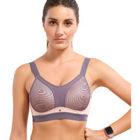 Enamor Women's Polyester Y-Panel for Bounce Control High Impact Padded Non-Wired and High Coverage Sports Bra -SB25(SB25-Pearl-XL)