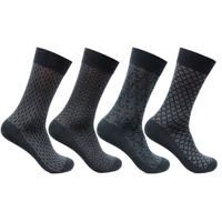Bonjour Men Crew Length Cotton Socks Multi Coloured Pack of 4