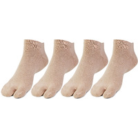 Bonjour Women's Cotton Regular Socks (Bro670Thmb_Sk-Po4_Beige_Free)
