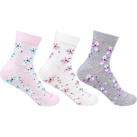 Hush Puppies Women's Cotton Regular Ankle Socks (Brohpg-05-Po3_Multicolor_Free Size)