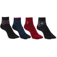 Bonjour Ankle Length Woolen Thumb Socks For Women- Pack of 4