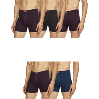 Rupa Cotton Jon Men's Pack of 5 Standard Solid Trunks (Rjnjnrtdrie500_Assorted_095)