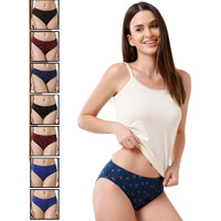Rupa Women's Cotton Panties(Pack of 10) (JN ASH PRN PNTY-PO10_ASSRT_95 Printed_XL)(Colors and Prints May Vary) Assorted