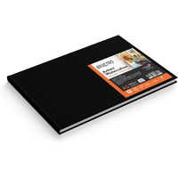 BRUSTRO Artist's Watercolor Stitched Bound Journal | 200 GSM, A5, 30 Sheets | Cold Pressed, 25% Cotton, Acid Free | Ideal for Painting, Acrylic, Gouache. Professionals, Fine Art Students.