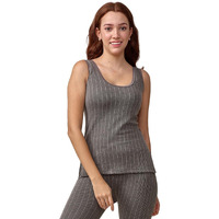 Lux Inferno Women's Plain/Solid Regular Fit Thermal Top (Inf_Lad_Ch_Slips_Rn_Charcoal Melange_95)