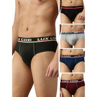 Lux Cozi Men's Cotton Brief (Pack of 5) (85) Assorted