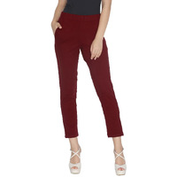 Lyra Women Solid Premium Cotton Kurtipant | Mid-Waist | Fashionwear