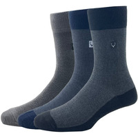 Allen Solly Men's Cotton Full Length Socks (Pack Of 3) - Black, Dark Grey, Navy