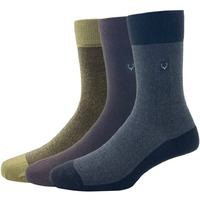Allen Solly Men's Cotton Full Length Socks (Pack Of 3) - Black, Beige, Brown