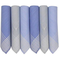 Allen Solly Men's Cotton Pastel Handkerchief with Brand Logo (Pack of 6)