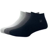 Allen Solly Men's Cotton Ankle Length Socks (Pack Of 3) - Black, Dark Grey, White