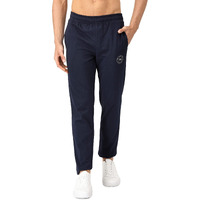 Pepe Jeans Athleisure Men Slim Fit Cotton Stretch Track Pants  Sporty Cotton Jersey Lounge Pants | with Encased Elastic Waist & Side Pockets in Navy - XL