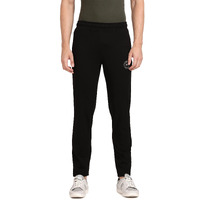 Pepe Jeans Athleisure Men Slim Fit Cotton Stretch Track Pants | Sporty Cotton Jersey Lounge Pants | with Encased Elastic Waist & Side Pockets in Black - M