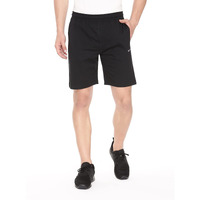 Pepe Jeans Athleisure Men Knit Cotton Stretch Shorts | Breathable Cotton Jersey, Gym and Casual Wear | with Drawstring and Zip Pocket in Black - M