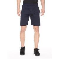 Pepe Jeans Athleisure Men Knit Cotton Stretch Shorts | Breathable Cotton Jersey, Gym and Casual Wear | with Drawstring and Zip Pocket in Navy Blue - XL