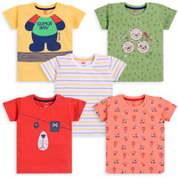 LuvLap Regular Fit H/S Boys T-Shirt (904616_Multicolour-3 18 to 24 Months)