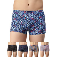 Lux Cozi Pack of 5 Men's Assorted Inner Elastic Semi Long Printed Trunk (Size : 85cm)