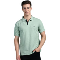 Lux Cozi Men's Pack of 1 Mint Green Regular Fit Polo Neck Half Sleeve Solid Casual T-Shirt (Size : Medium)_COZI_2121_MTGRN_M_1PC