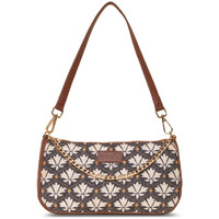 ZOUK Motif Printed Women's Handcrafted Vegan Leather Black and White Casual Mini Shoulder Bag