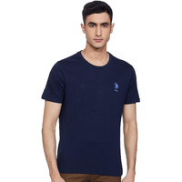 U.S. POLO ASSN. Mens Crew Neck Embroidered Logo I633 Lounge Regular Fit T-Shirt - Pack Of 1 (Navy L)