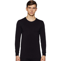 Van Heusen Skinny Fit Men Thermal Top - Acrylic Blend - Warmtech, Low Neck, Ultra Soft, Extra Warm_71011_Black_M