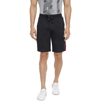 Van Heusen Athleisure Men Knit Shorts - Cotton Rich - Smart Tech, Easy Stain Release, Anti Stat, Ultra Soft, Moisture Wicking Charcoal Melange