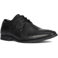 Hush Puppies Mens Aaron Derby Black Uniform Dress Shoe - 8 UK (8256772)