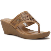 Bata Womens Alaska Thong Heels, (6718213), 4 Gold