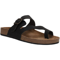 BATA Men BIO TOERING Black Leather Hawaii Thong Sandals10 Kids