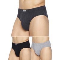 Van Heusen Men Briefs - 100% Combed Cotton - Pack of 3 - Anti Bacterial, Colour Fresh, Moisture Wicking, Multicolor, Medium