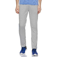 Van Heusen Men Athleisure Smart Tech Regular Fit Trackpants - Easy Stain Release, Anti Stat, Ultra Soft_50056_Grey Melange_XL