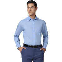 Peter England Men Blue Full Sleeves Formal Shirt
