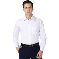 Peter England Men's Solid Regular Fit Shirt (PESFONUBQ54919_White 40)