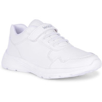 Liberty Leap7x SCHLPRO-3 Uniform School Shoes for Kids with EVA Sole | PU Upper Quick-Wear Velcro Closure | Stylish & Lightweight | Comfortable Footbed | Memory Foam Insole (White - 13C UK)