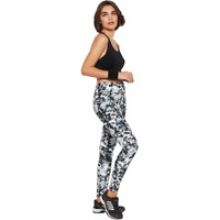 Clovia Women's Snug-Fit High Rise Camouflage Print Active Tights (AB0042D01_Grey_L)