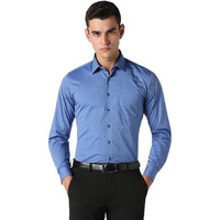 Van Heusen Men's Solid Slim Fit Formal Shirt (VHSFRSLBN06814_Medium Blue 42)