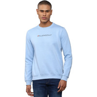 Allen Solly Men's Cotton Casual Crew Neck Regular Fit Sweatshirt (Sky Blue, Large)