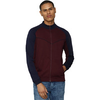 Allen Solly Men Cotton Regular High Neck Casual Sweatshirt Blue, Large