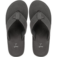 YOHO Men Dark Grey soft slippers | comfortable and stylish flip flop slippers for Men in exciting colors | Daily Use| Lightweight | Anti Skid Chappal | Bubbles Size- 7