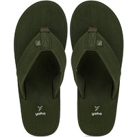 YOHO Bubble Men Olive soft slippers | comfortable and stylish flip flop slippers for Men in exciting colors | Daily Use| Lightweight | Anti Skid Chappal | Bubbles Size- 7
