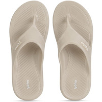 YOHO Drizzle Soft Slippers for Men | Mild Acupressure | Lightweight, Beige, UK 10