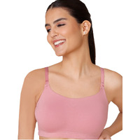 NYKD Women's Cotton Wire Free Casual Bralette T-Shirt Bra Bra, NYB165, Blush, XL, 1N