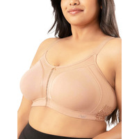 NYKD by Nykaa Womens Full Support M-Frame Heavy Bust Everyday Cotton Bra | Non-Padded | Wireless | Full Coverage| Bra, NYB101, Sand, 36D, 1N