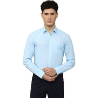 Peter England Men's Everyday Solid Slim Fit Full Sleeve Formal Shirt | Cotton-Rich