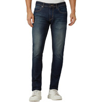 Peter England Men's Premium Skinny Fit Stretchable Jeans Grey