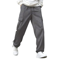 NOBERO Men's Grey Onyx Oversized Joggers,Grey,Men-L