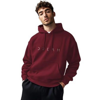 NOBERO Men's Cotton Blend Neck Regular Fit Hooded Sweatshirt (1M-TWHO-C0530_Maroon (X_Large)