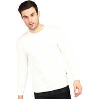 Neostreak Men's Fleece Round Neck Regular Sweatshirt (neoswtsol-01-ivory_Off White_L)